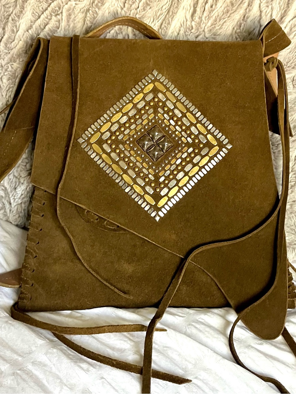 Calleen Cordero Suede Joyti Messenger Bag